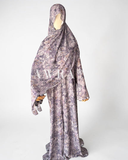 Lilac Bloom - Full Print Abaya