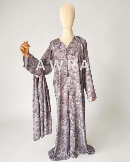 Lilac Bloom - Full Print Abaya