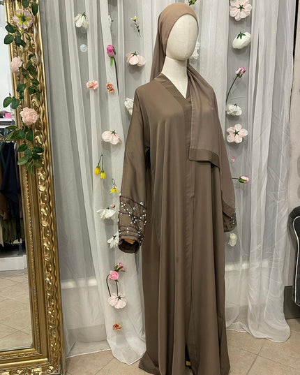 Abaya Khadija Taupe