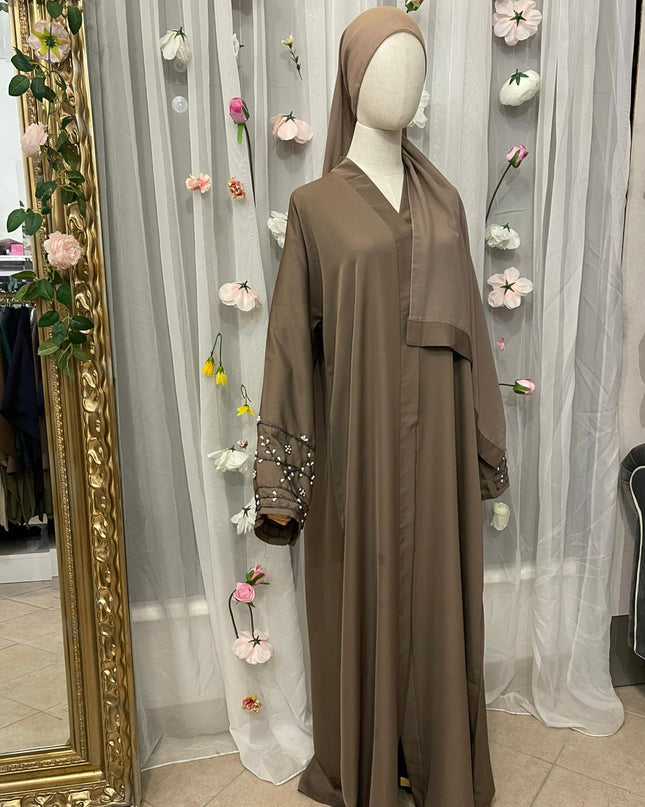 Abaya Khadija Taupe
