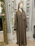Abaya Khadija Taupe