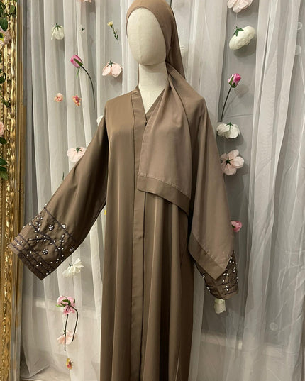 Abaya Khadija Taupe