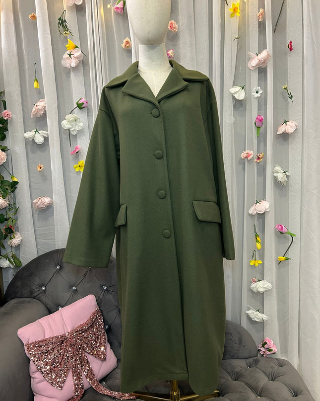 Oversize-Mantel Khaki – ca. 115 cm | Onesize