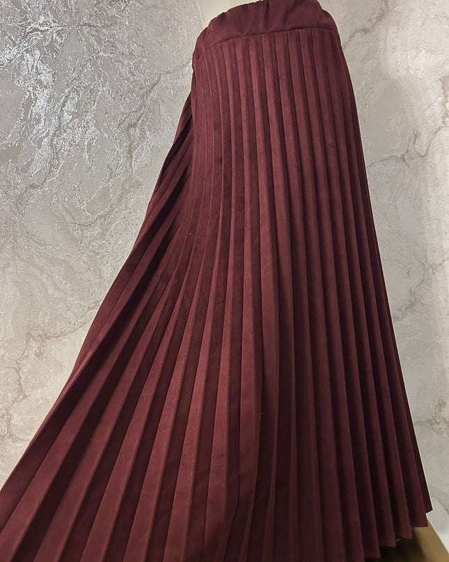 Plissee-Rock aus hochwertigem Velours