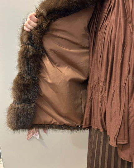 Luxury Soft-Fur Jacke I Marroni