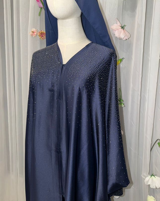 Dubai Butterfly Abaya - Midnight blue