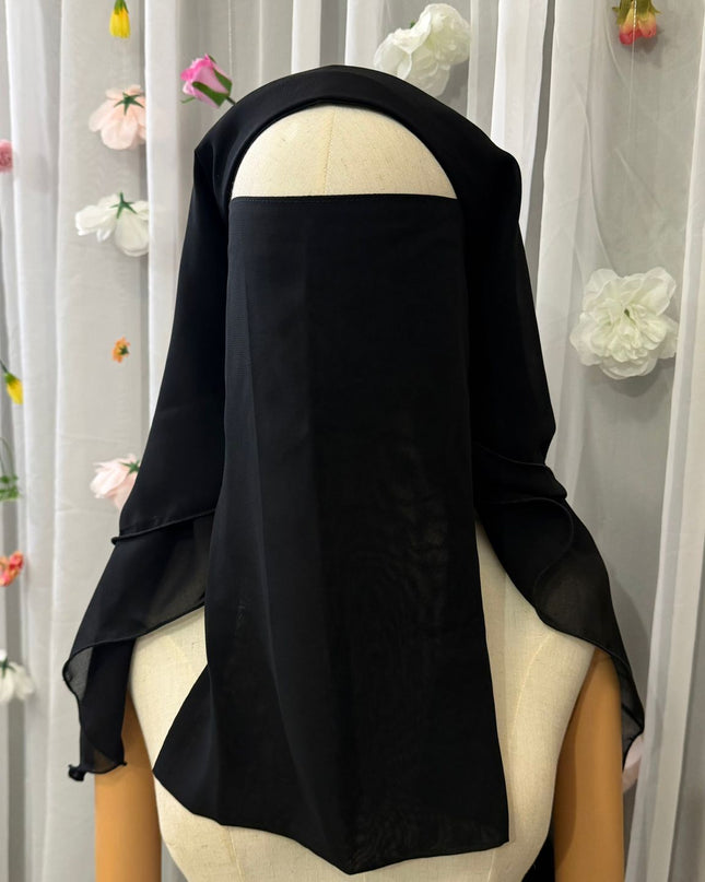 Königsniqab-Dreilagig