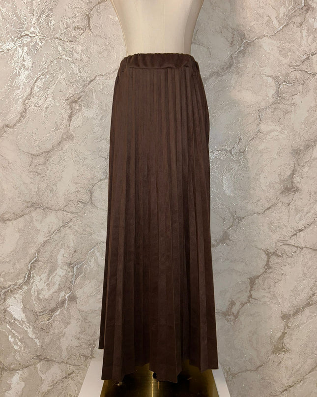 Plissee-Rock aus hochwertigem Velours