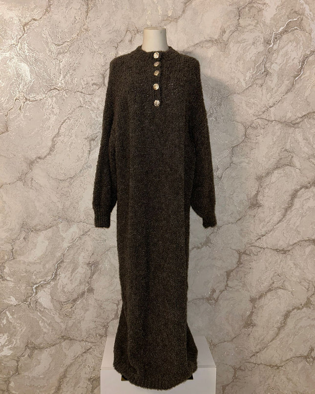 Strickkleid mit Knöpfen