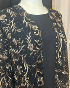 58 / Schwarz mit bestickung in Beige