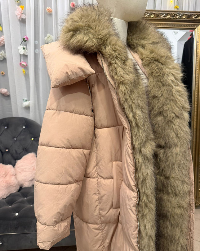 Hochwertige Winterjacke mit Fellbesatz