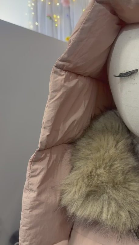 Hochwertige Winterjacke mit Fellbesatz