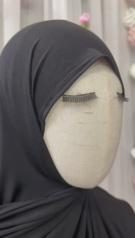 Bamboo MAXI-Hijab * Schwarz *