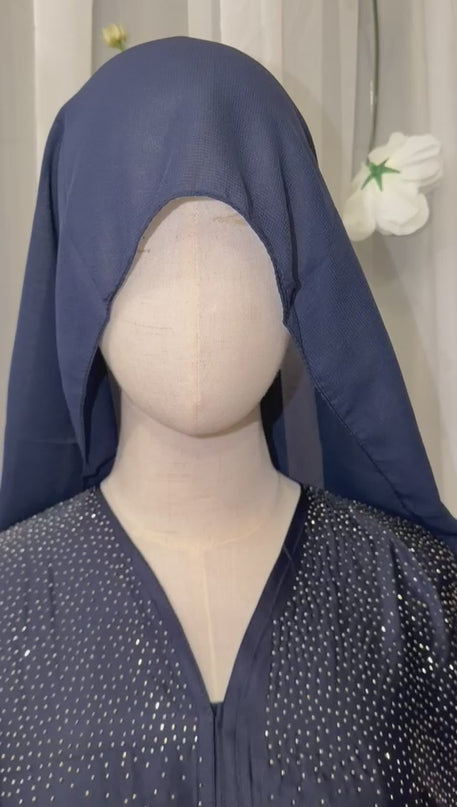Dubai Butterfly Abaya - Midnight blue